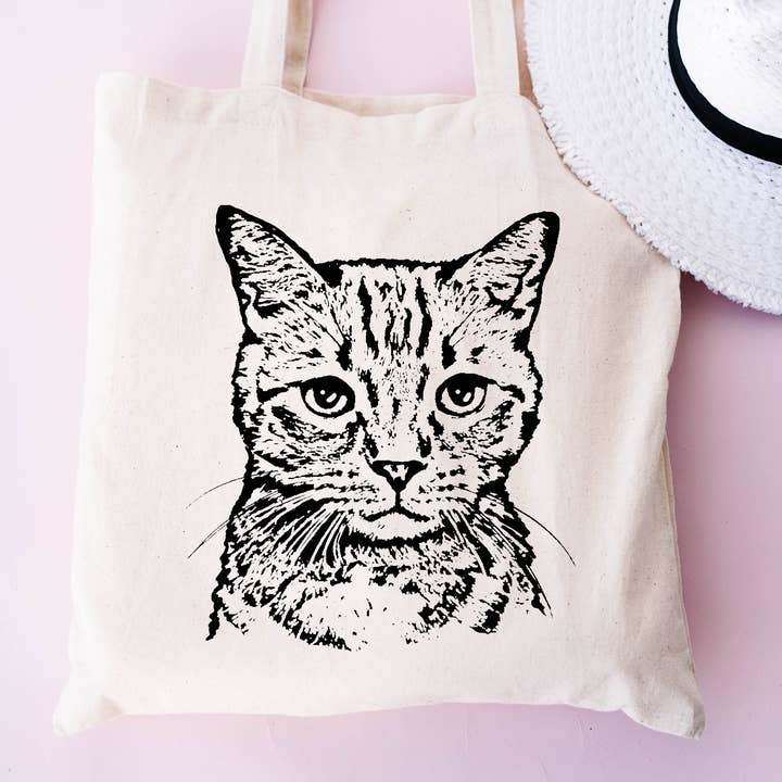 Milo die Katze-Einkaufstasche für den Großhandel von Spicy Kitten Designs
