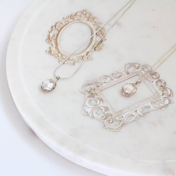 iBijoux - Vendita all'ingrosso Collana con ciondolo/pendaglio - Collana di Perle Coltivate d'Acqua Dolce (1N02)2