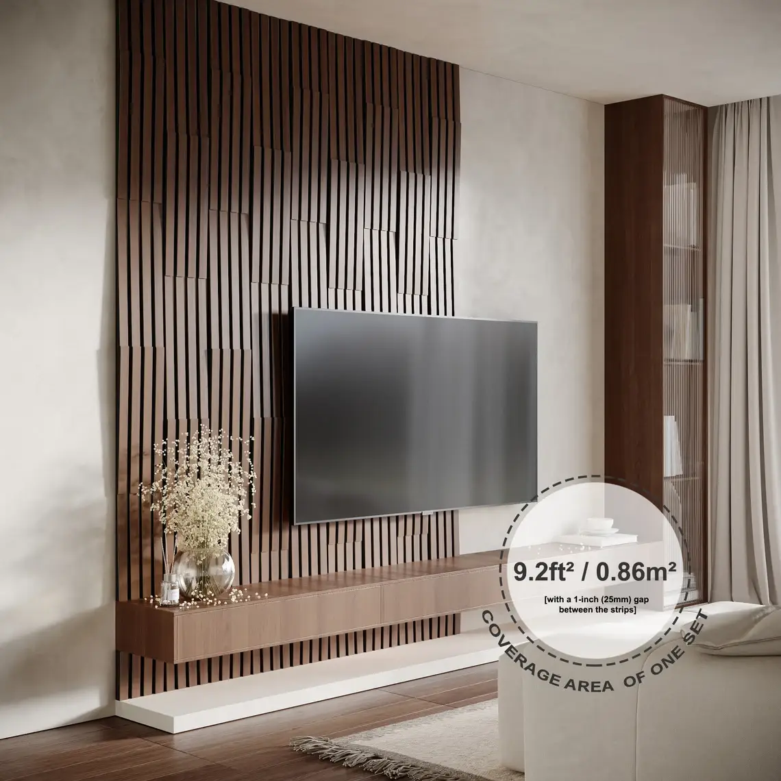 ATB-Sound sp. z o. o. - Wholesale Decoratief paneel - Akoestische houten wandpanelen «Loza-3» | 3 cm breed | Decoratie5