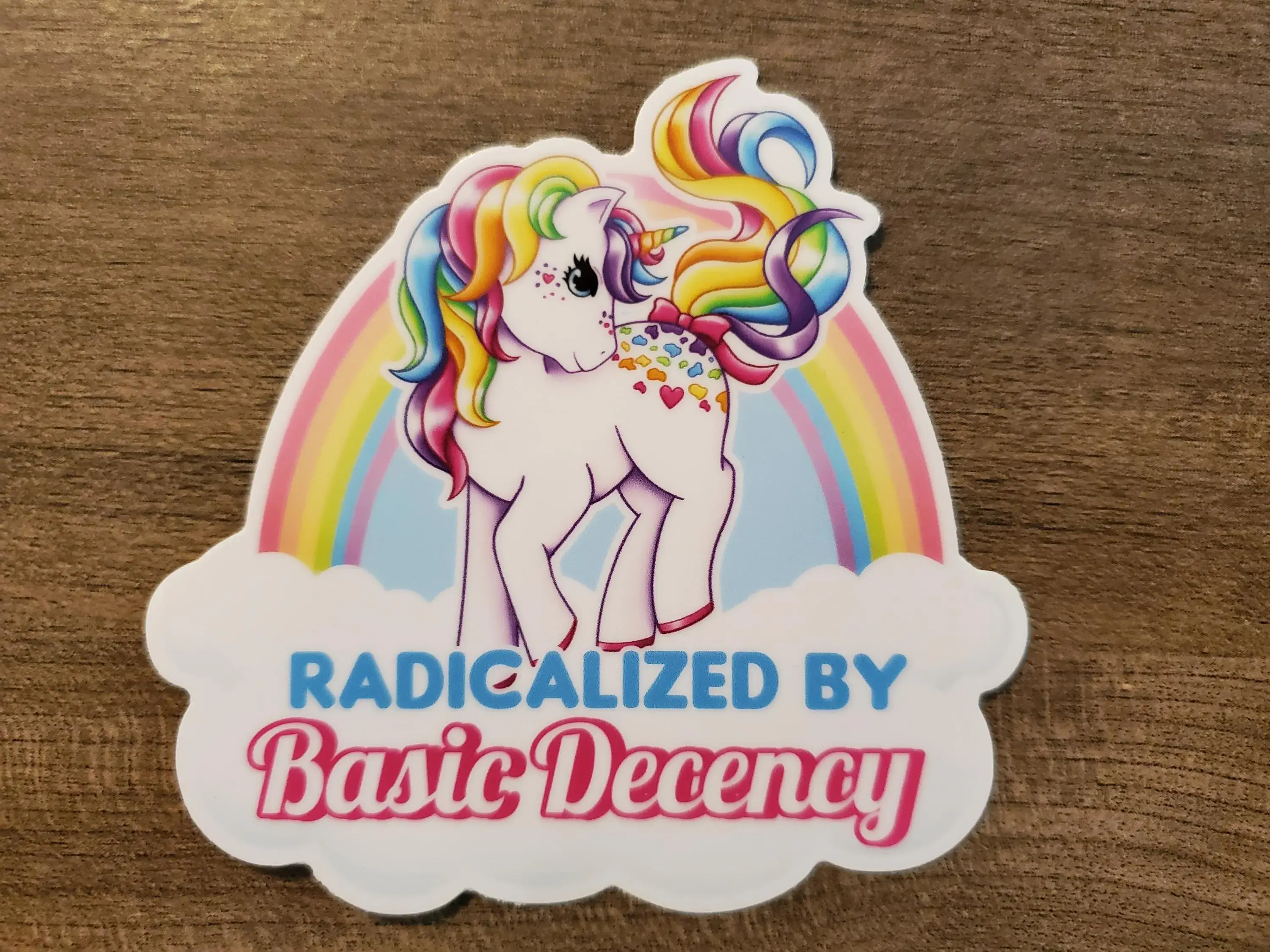 Evalesco Design - Wholesale Sticker - Radicalized by Basic Decency Rainbow My Little Pony Sticker0