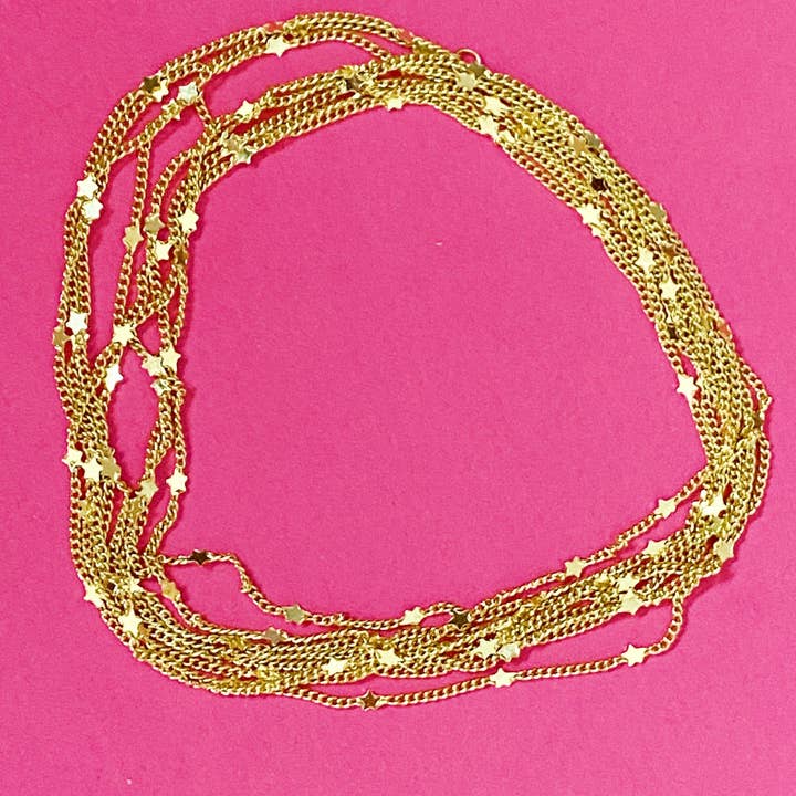 Ellison+Young - Wholesale Link & Chain Necklace - Show Me The Ways Necklace, Gold4
