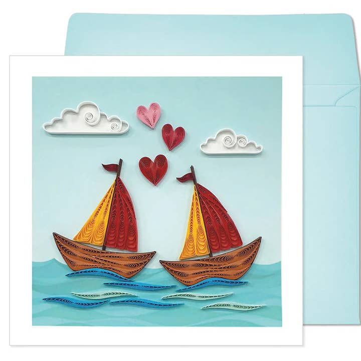 Zeilboot Paar Valentijnskaart voor wholesale door NIQUEA.D