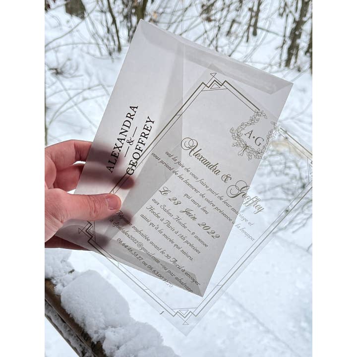 Personalized Acrylic Wedding & Quinceanera Invitations for wholesale by Faire Part Cards