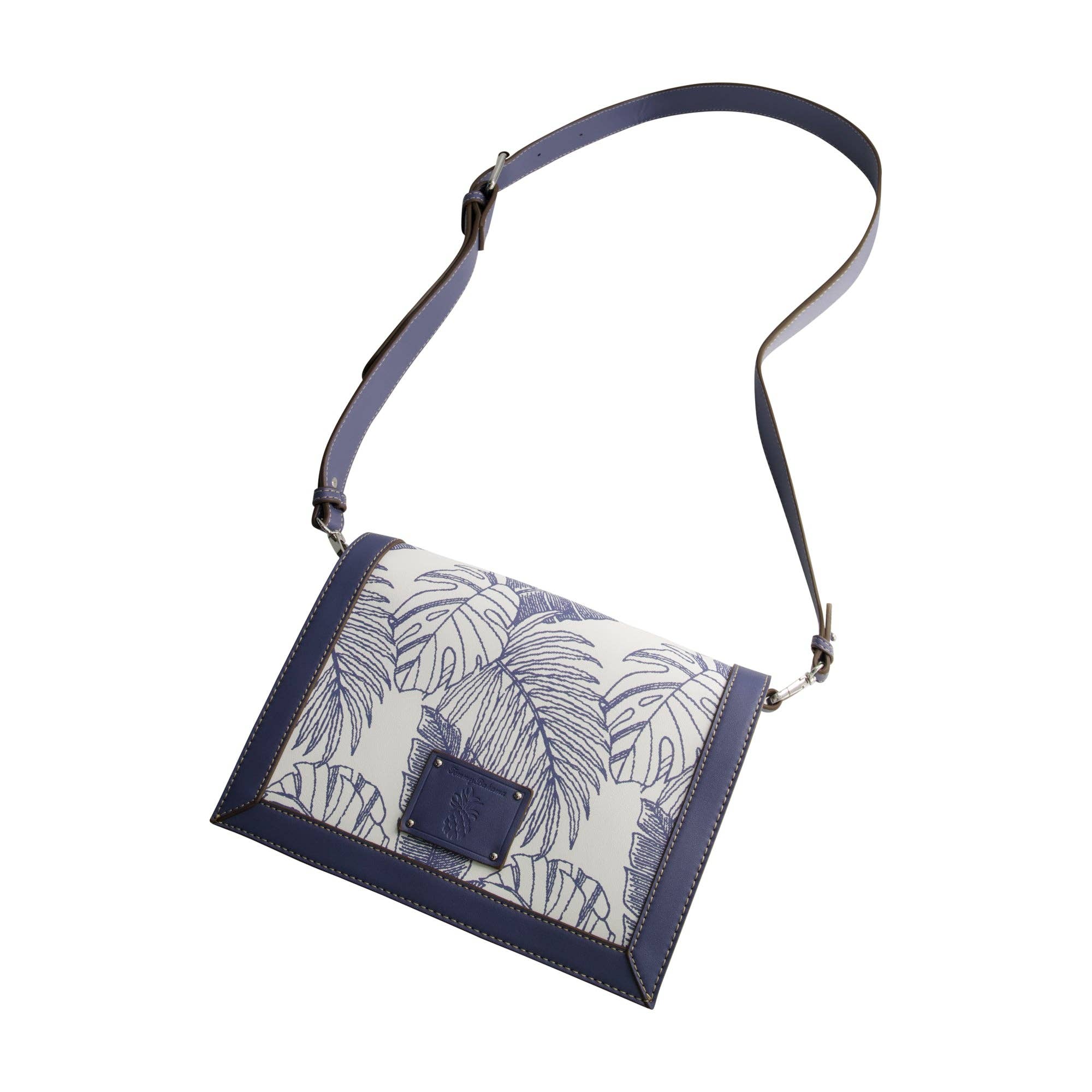 Concept One - Wholesale Crossbody Bag - Women's - Tommy Bahama Graphic Leaf Print City Handbag, NAVY4