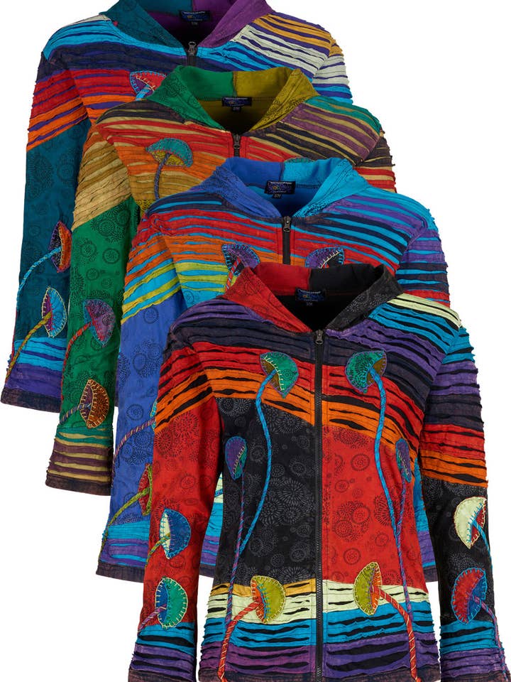 Chaqueta con capucha Mushroom Pixie para venta al por mayor de Wicked Dragon Clothing