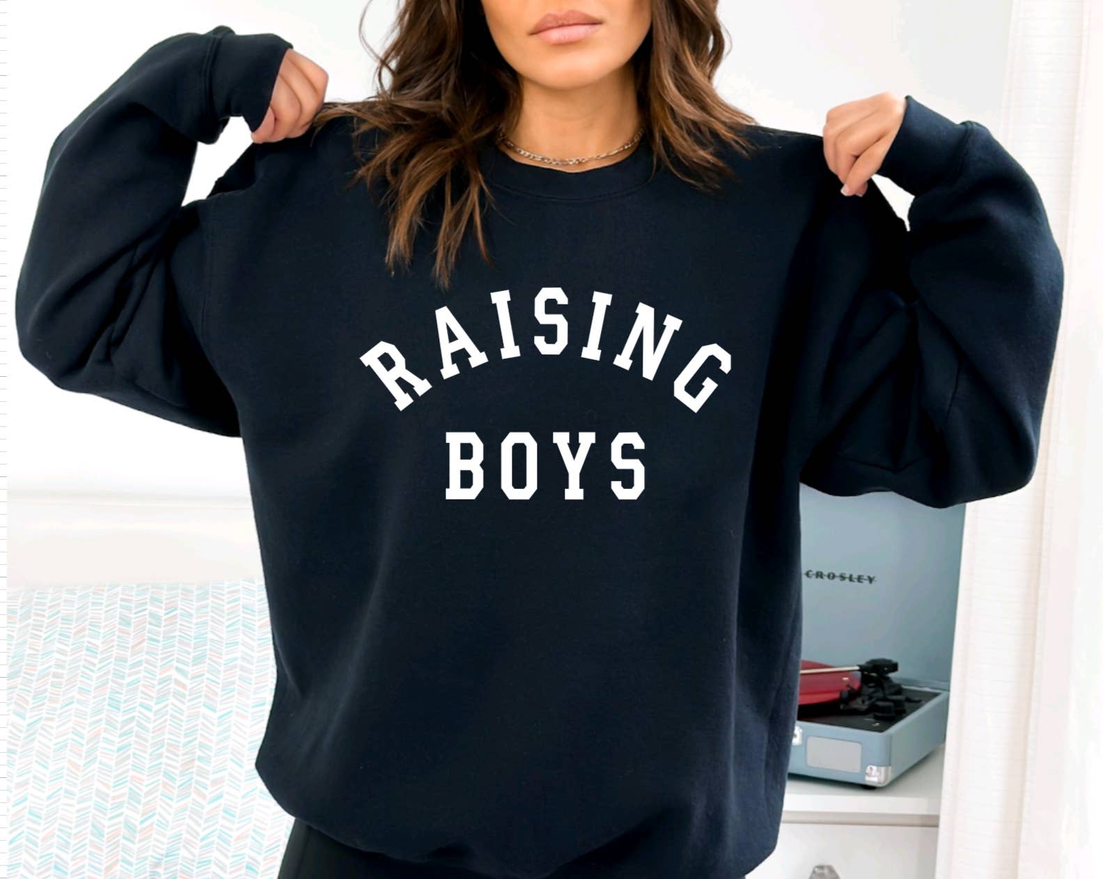 85th Avenue Shop - Wholesale Graphic sweatshirt – Women’s - Raising Boys Crewneck