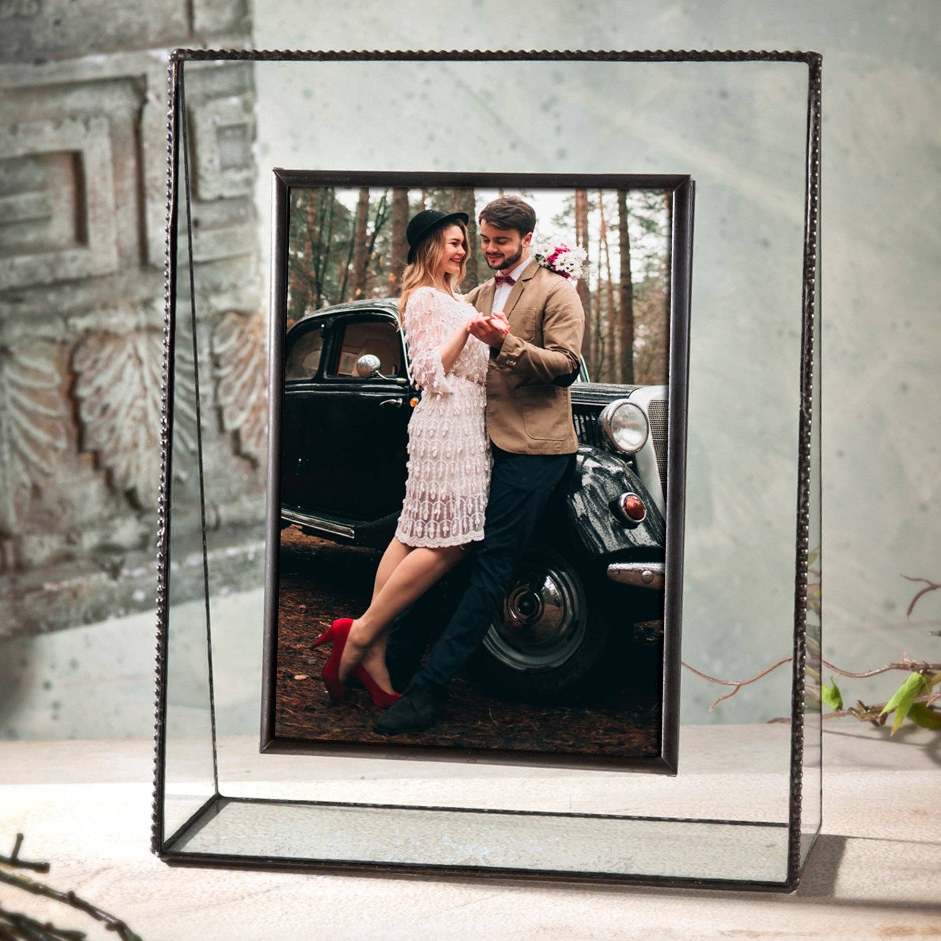 J Devlin Glass Art & Bert Anderson Collection - Wholesale Picture Frame - Pic 319 Clear Glass with Beaded Edge Frame Series3