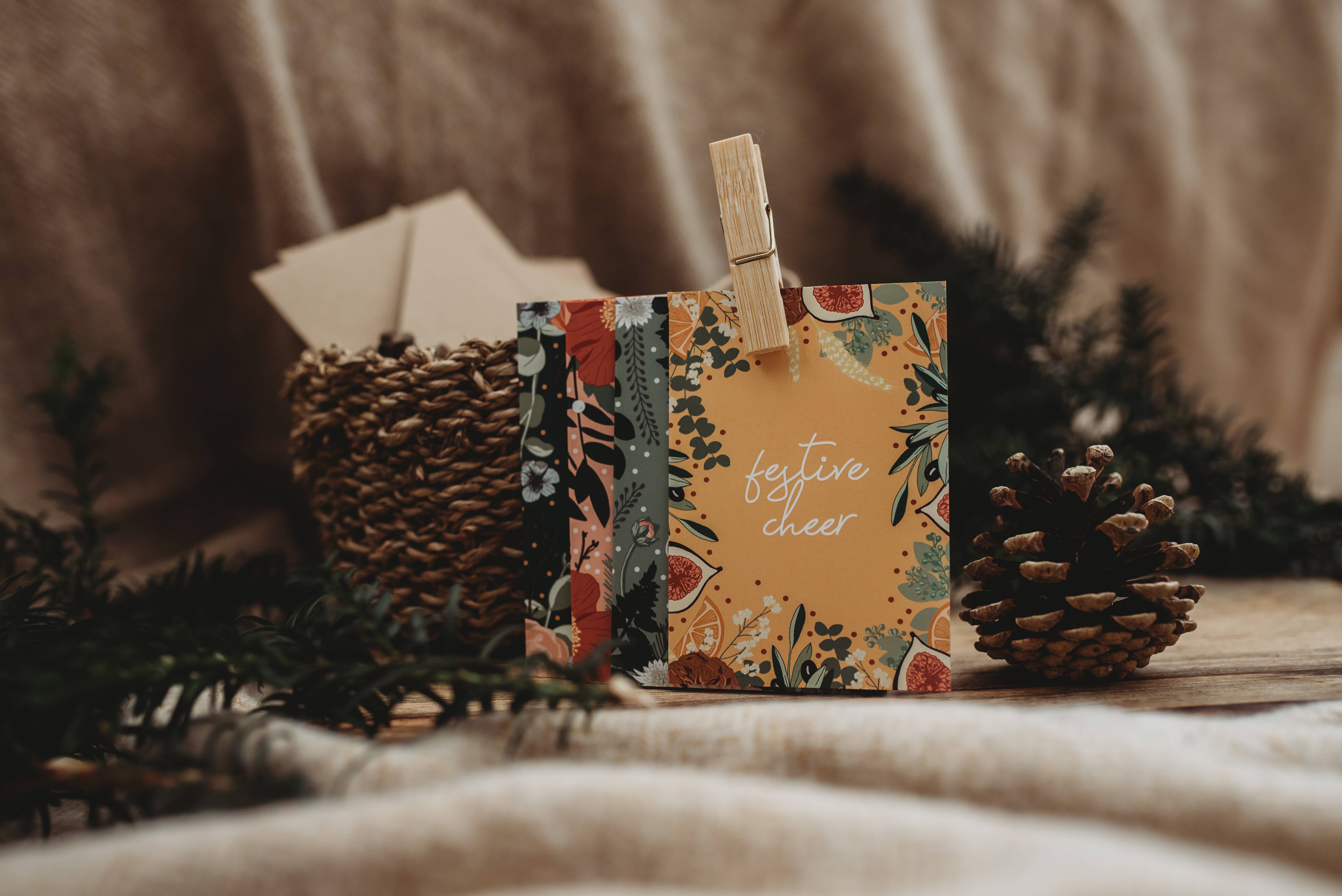 Wildwood Paper - Vente Assortiments de papeterie/cartes - Carte florale de Noël pour fleuriste | Boîte en vrac de 4006