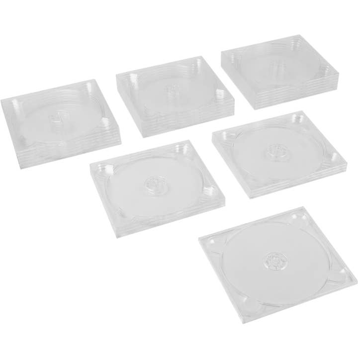 Square Deal Recordings & Supplies - Wholesale Jewelry Dish - CD Tray - 2 Disc - Clear Stackable Glue-In Digipak