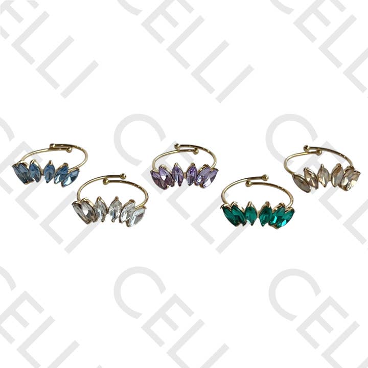 Steel Ring - brilliant in crown for wholesale by Celli Biju