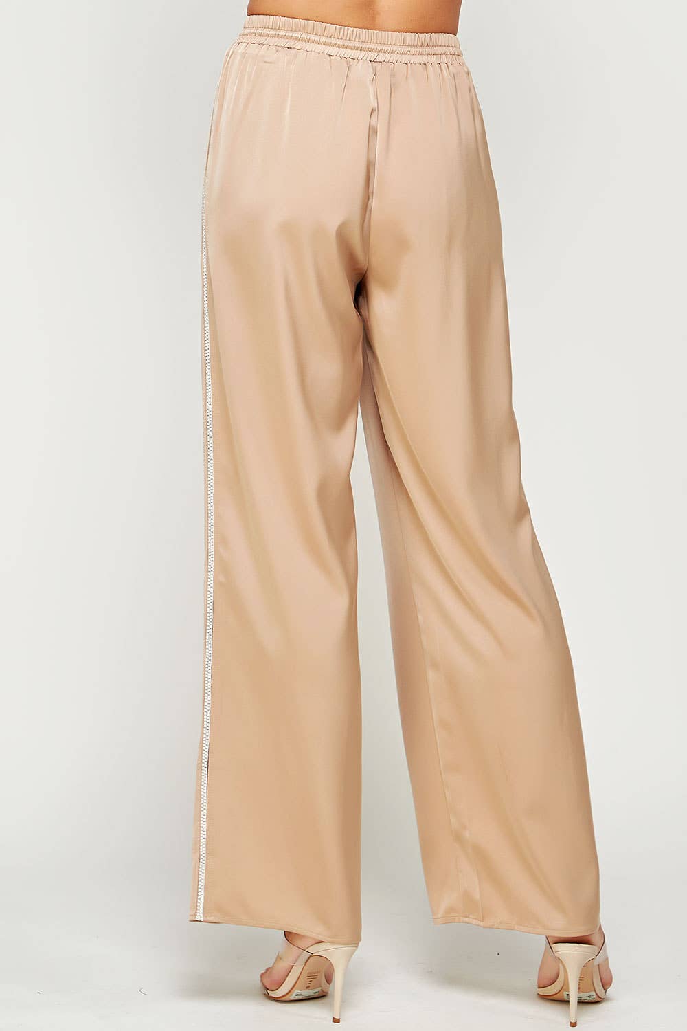 Strut & Bolt - Wholesale Pants - Women's - Rhinestone Trim Satin Track Pants13