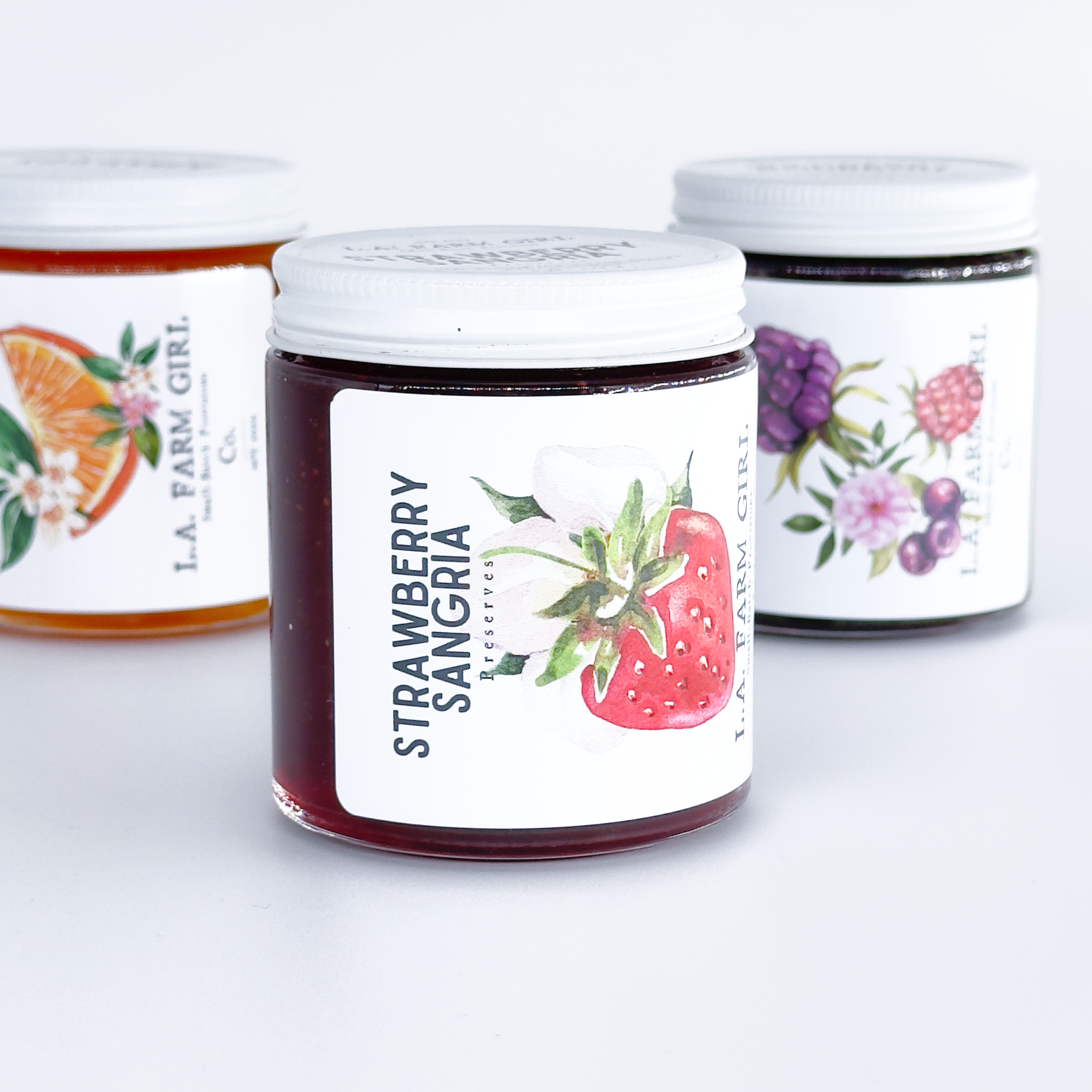 LA FARM GIRL - Wholesale Preserves - Strawberry Sangria Jam - 4 oz 3