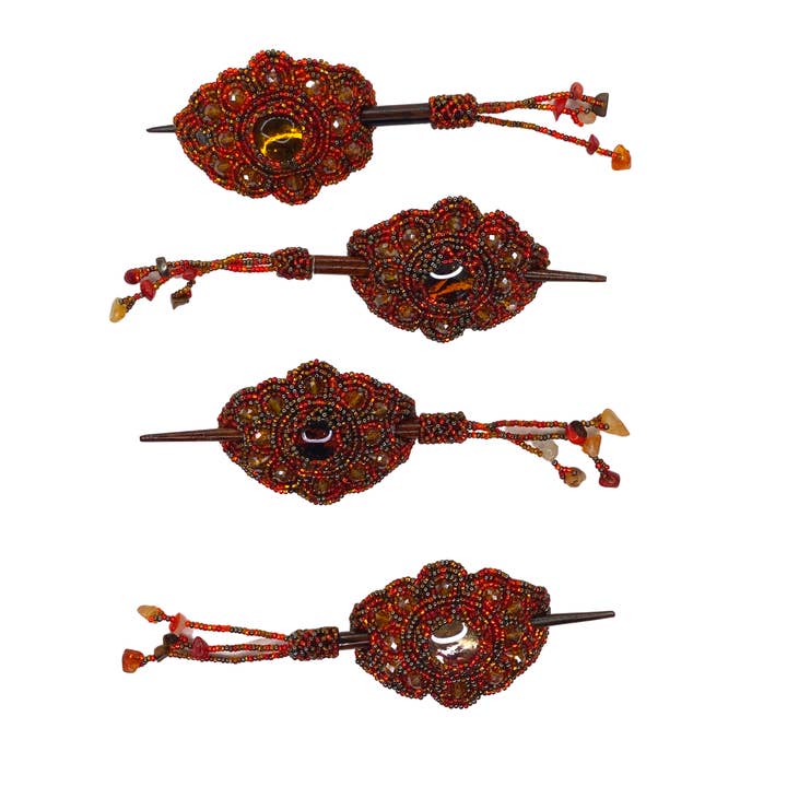 Lumily - Wholesale Barrette - Women's - Michelle Seed Bead Barrette (Assorted) - Guatemala10