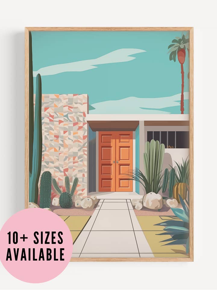 Palm Springs House - Wall Art for wholesale by Kocopine Collective