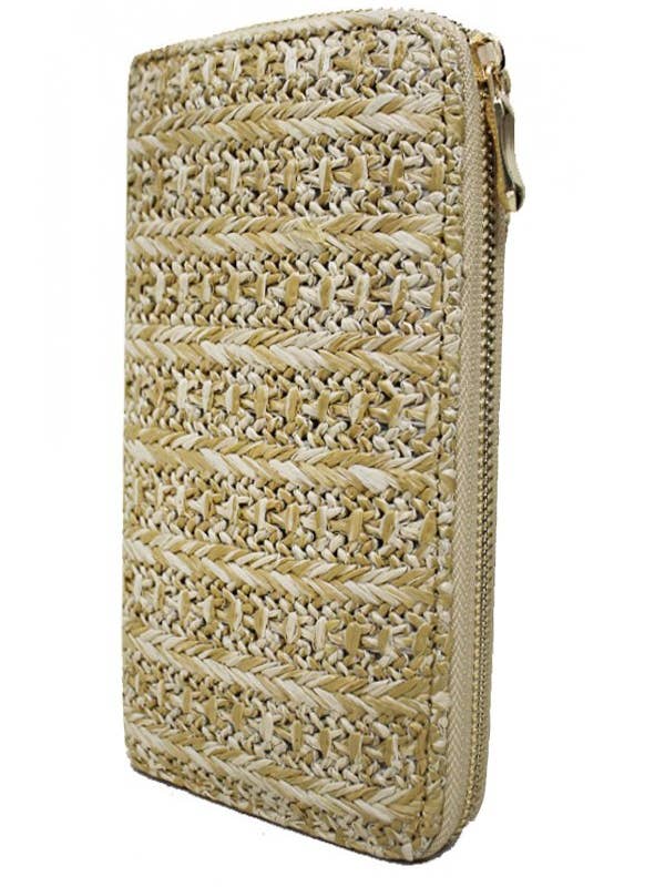 Wicker Straw Woven Woven Wallet for wholesale by Cap Zone