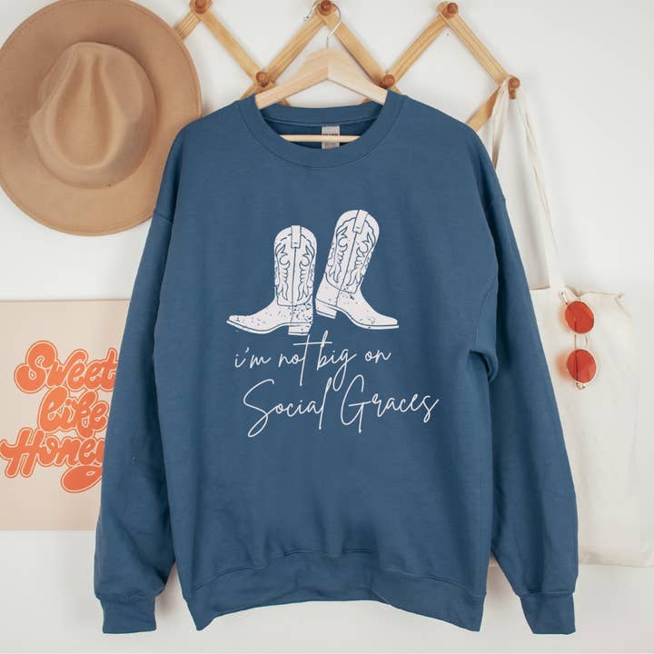 Social Graces Crewneck Sweatshirt for wholesale by The Hive Boutique Wholesale