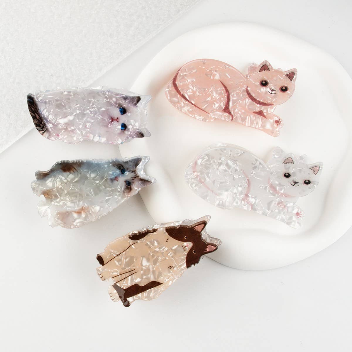 ACCITY - Wholesale Hair Clip - Women's - Cute Cat Hair Claw Clip for Women, Cartoon Style_CWAHA06899