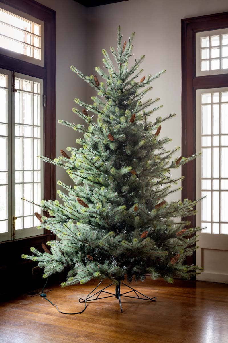 Park Hill Collection - Wholesale Artificial Christmas Tree - Park Hill Blue Spruce Christmas Tree, 7.5' Clear and Multi L5