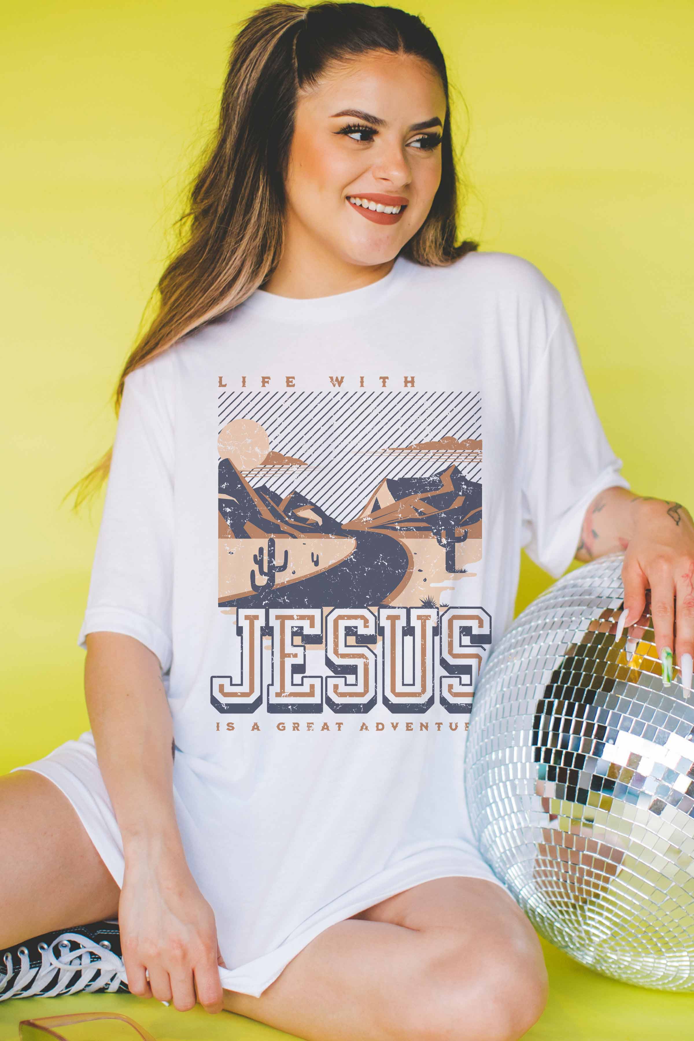 GOOD DAY STREET - Wholesale Screen Printed T-Shirt - Women's - [G1525X-TS] -JESUS GRAPHIC TEE2