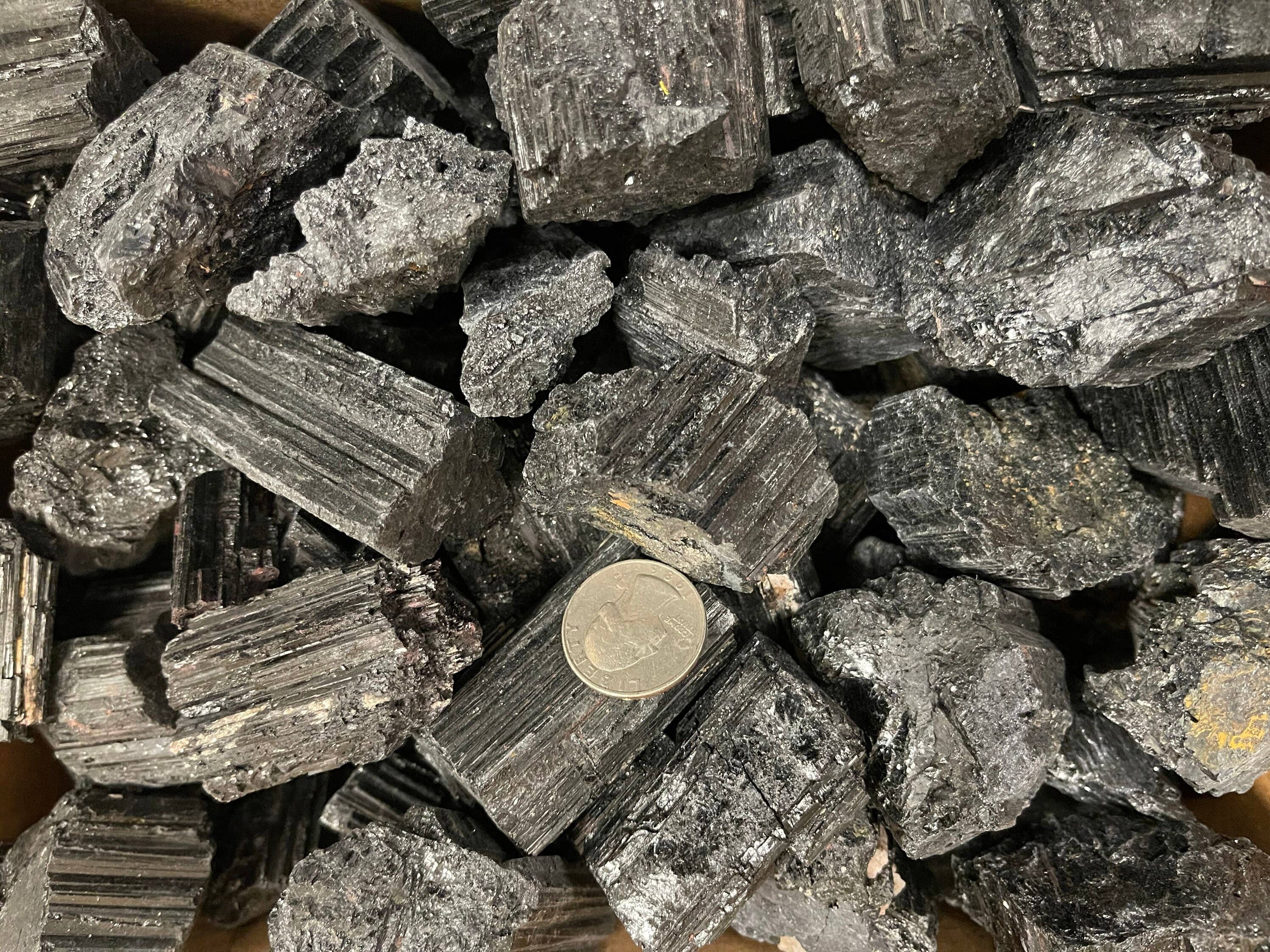 CaNatureLover - Venta al por mayor Piedras/cristales espirituales - Piedra de turmalina negra sin procesar, tamaño de 2 pulgadas8