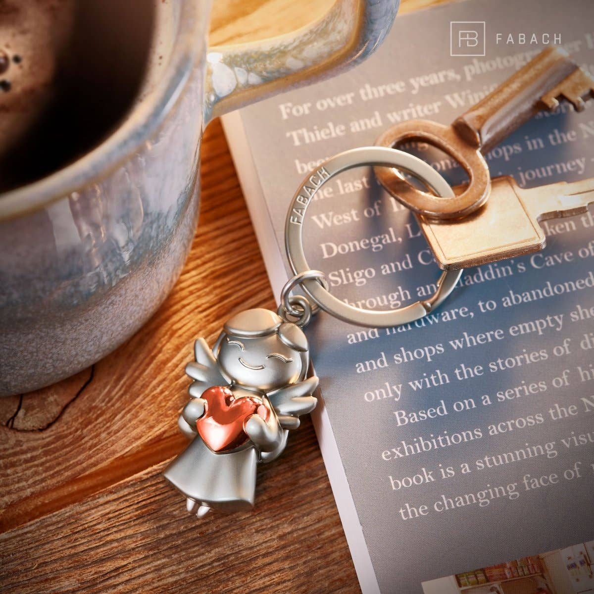 FABACH – Die Schlüsselanhänger-Schmiede - Wholesale Keychain - Unisex - “Star” guardian angel keychain - lucky angel with heart - angel lucky charm10
