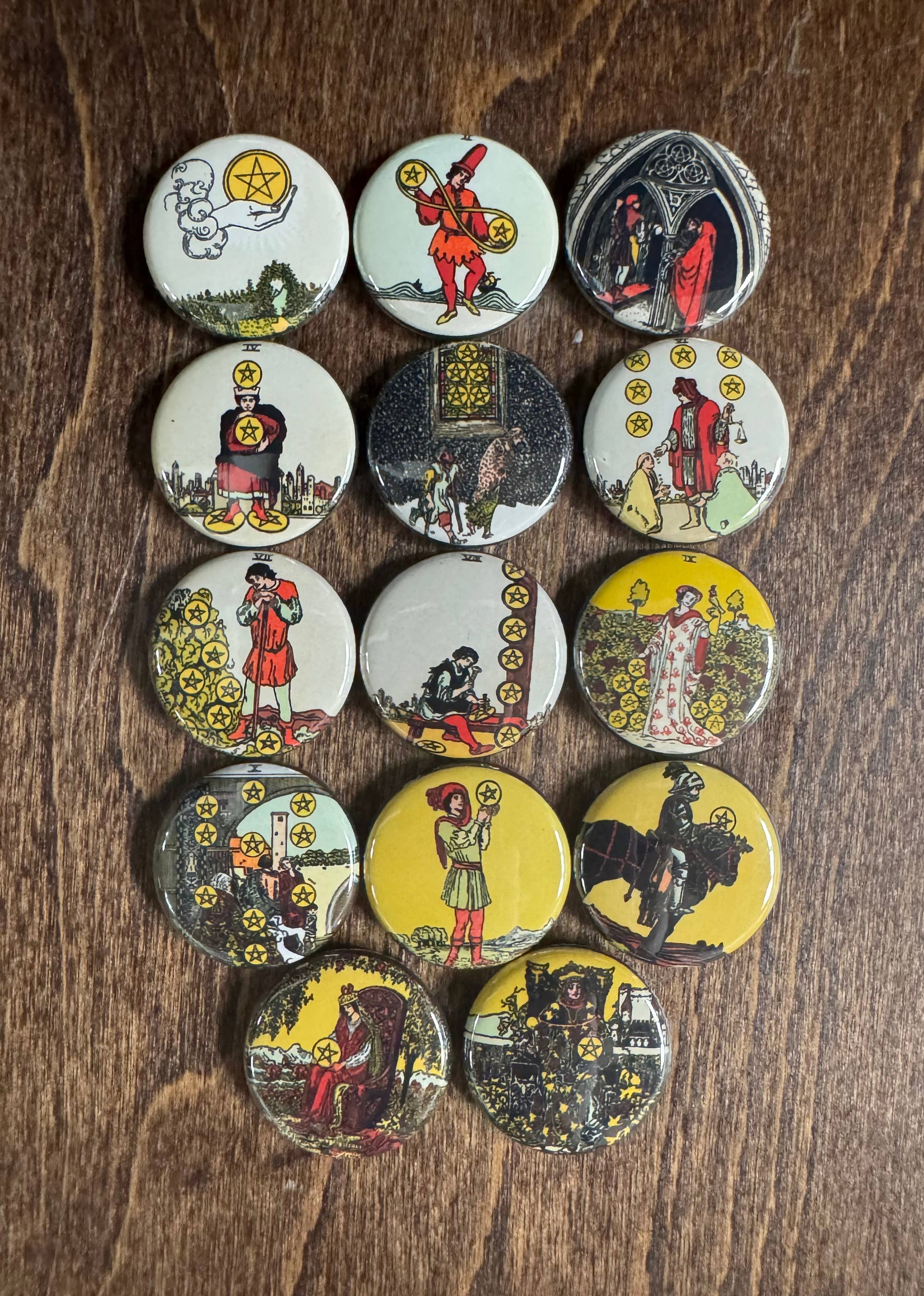 The Button Girl - Wholesale Lapel Pin/Button - Tarot as buttons!2