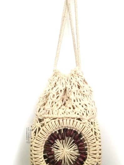 ONE OF A KIND CUBE MACRAME BAG for wholesale by Ricki designs