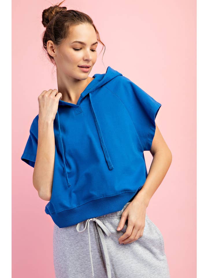 Rae Mode - Wholesale Hoodie - Women's - COTTON LYCRA SHORT SLEEVE HOODIE TOP20