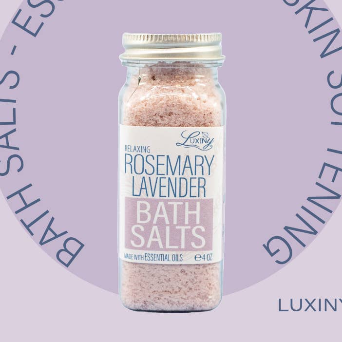 Bath Salts with Rosemary Lavender Essential Oil | 4 oz for wholesale by Luxiny Products - Luxurious Bath and Body