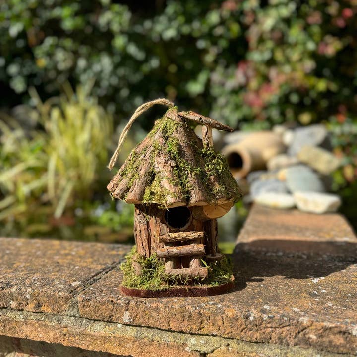 Marissa's Gifts – wholesale Bird house – Handmade wooden birdhouse hut with ladder5