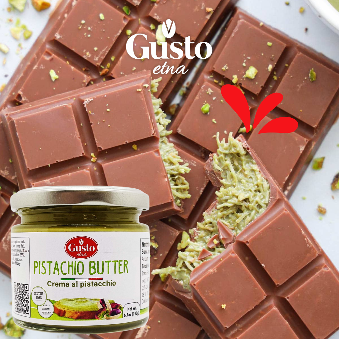 Wholesale Italian Food - Wholesale Nut Butter - Gusto Etna Pistachio Cream Butter - 28% Pistachio , 6.7 oz (190g)4