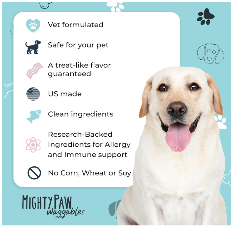 Mighty Paw - Wholesale Voedingssumplementen voor huisdieren - Hond - Allergie Kauwtabletten voor Honden3