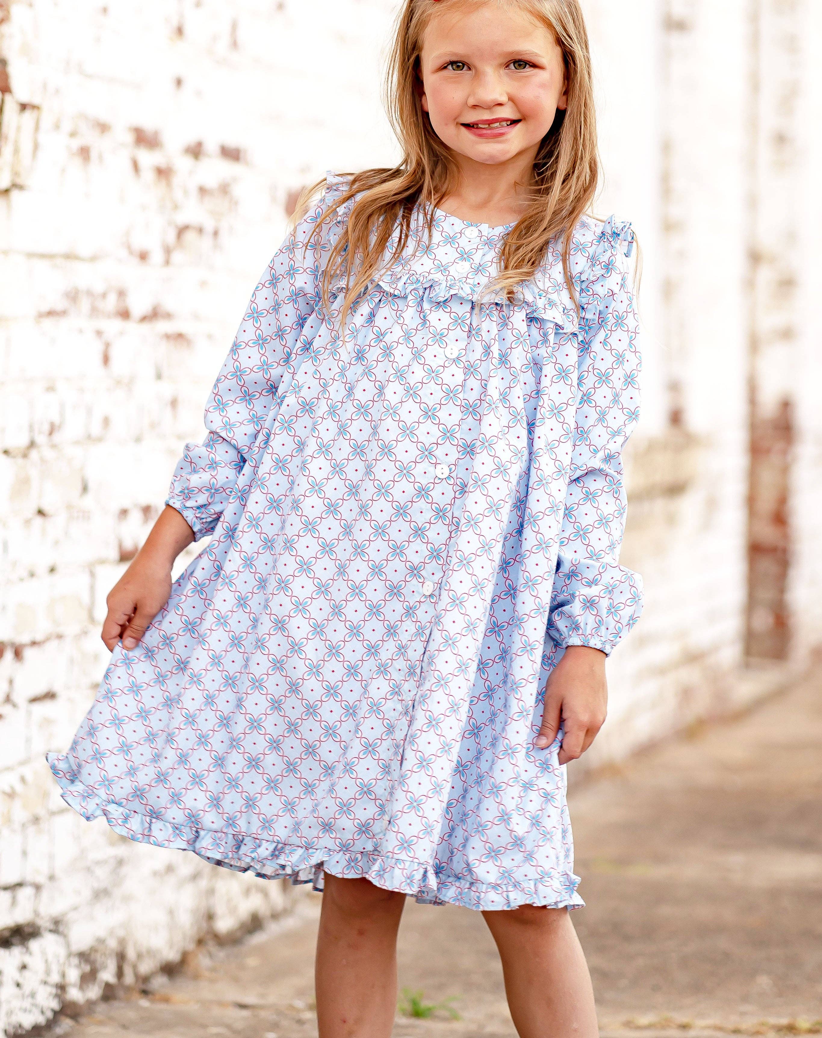The Yellow Lamb - Wholesale Dress - Kids - Gloria Geometric - Benton Dress5