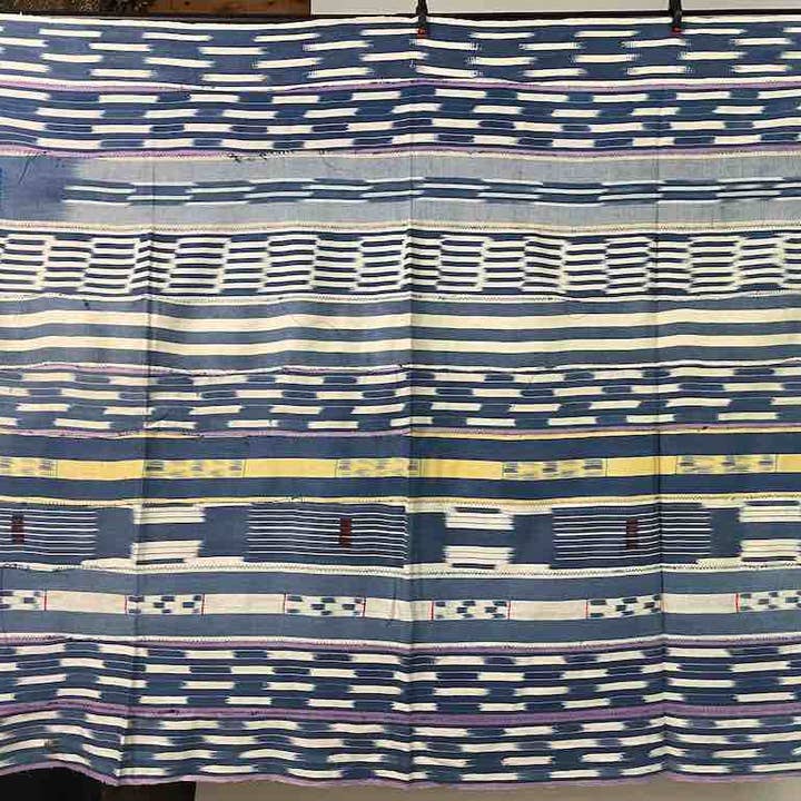 Vintage Baule afrikanska tyg textil ”Wrapper” | 56" x 44" för wholesale av The Niger Bend