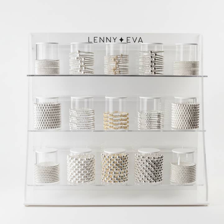 Collection Pack - Silver Beaded Bracelet Pack with Display for wholesale by Lenny & Eva