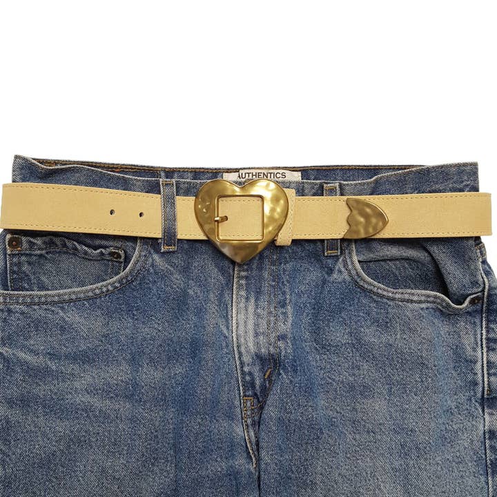 Axesoria West – wholesale Belt – Women's – Vintage Love Heart Buckle w. real suede belt4