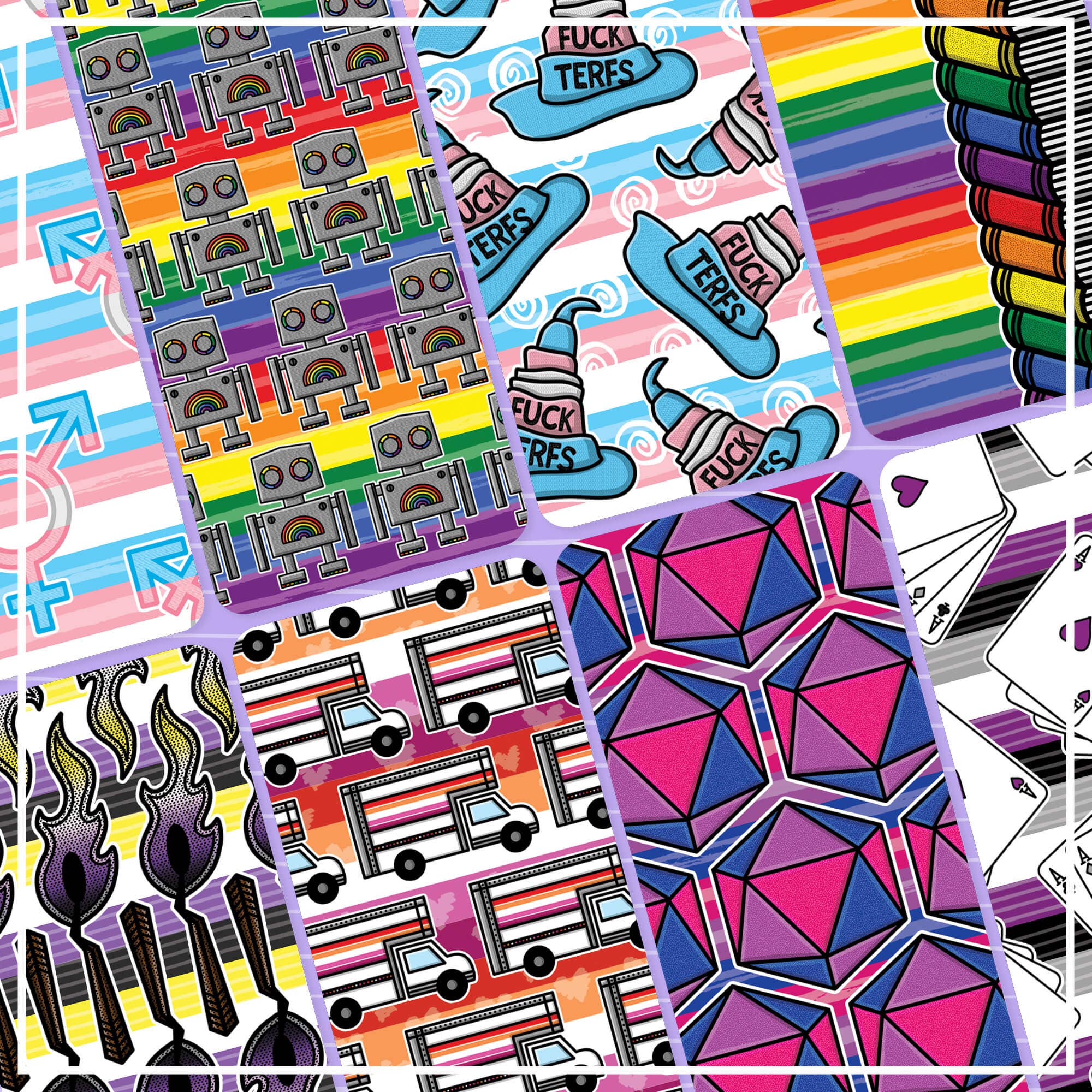 That Queer Card Co - Wholesale Bookmark - Rainbow Pile of Books | LGBTQ+ Queer Bookish Pride Bookmark2