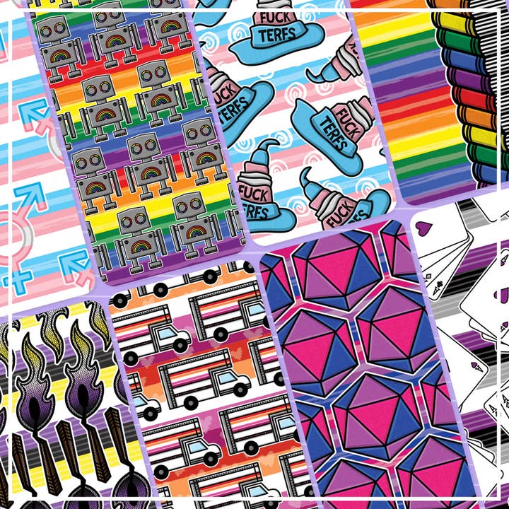 That Queer Card Co – wholesale Bookmark – Rainbow Pile of Books | LGBTQ+ Queer Bookish Pride Bookmark2