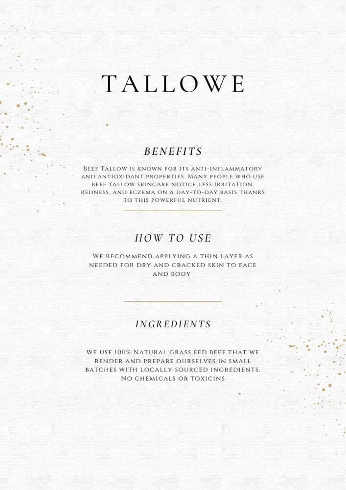 Tallowe - Wholesale Body balm/butter - 100% Grasgevoerde Rundertalg met Lavendel en Vanilleboon6