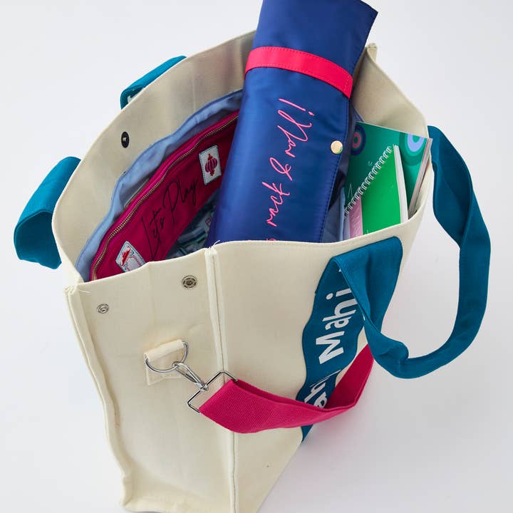 Oh My Mahjong - Wholesale Tote Bag - Women's - Teal Mahj it all Bag