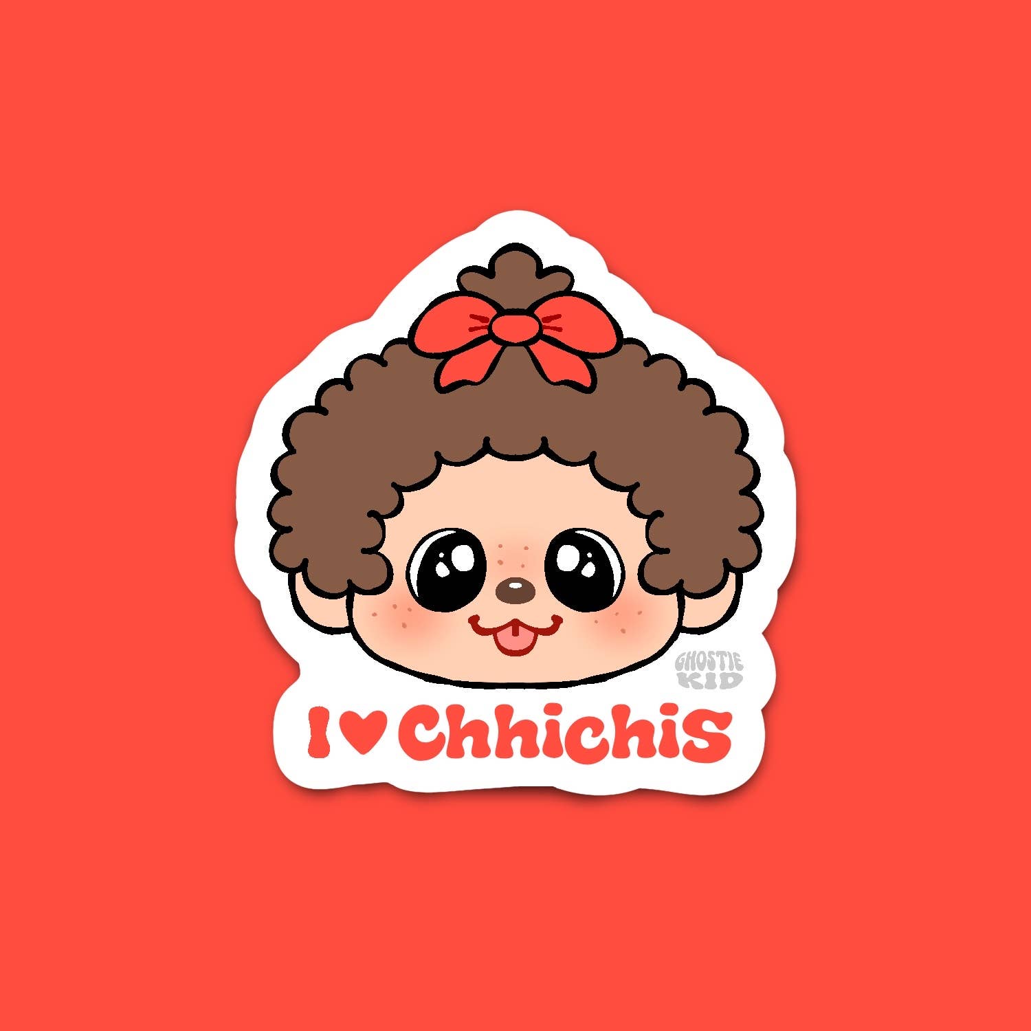 Ghostiekid - Wholesale Sticker - I Love Chhichis (Monchhichi) | Vinyl Sticker 0