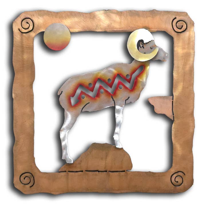 Ram Wall Art, Bighorn Wall Metal Art, Cutout Collection for wholesale by Crooks Designs