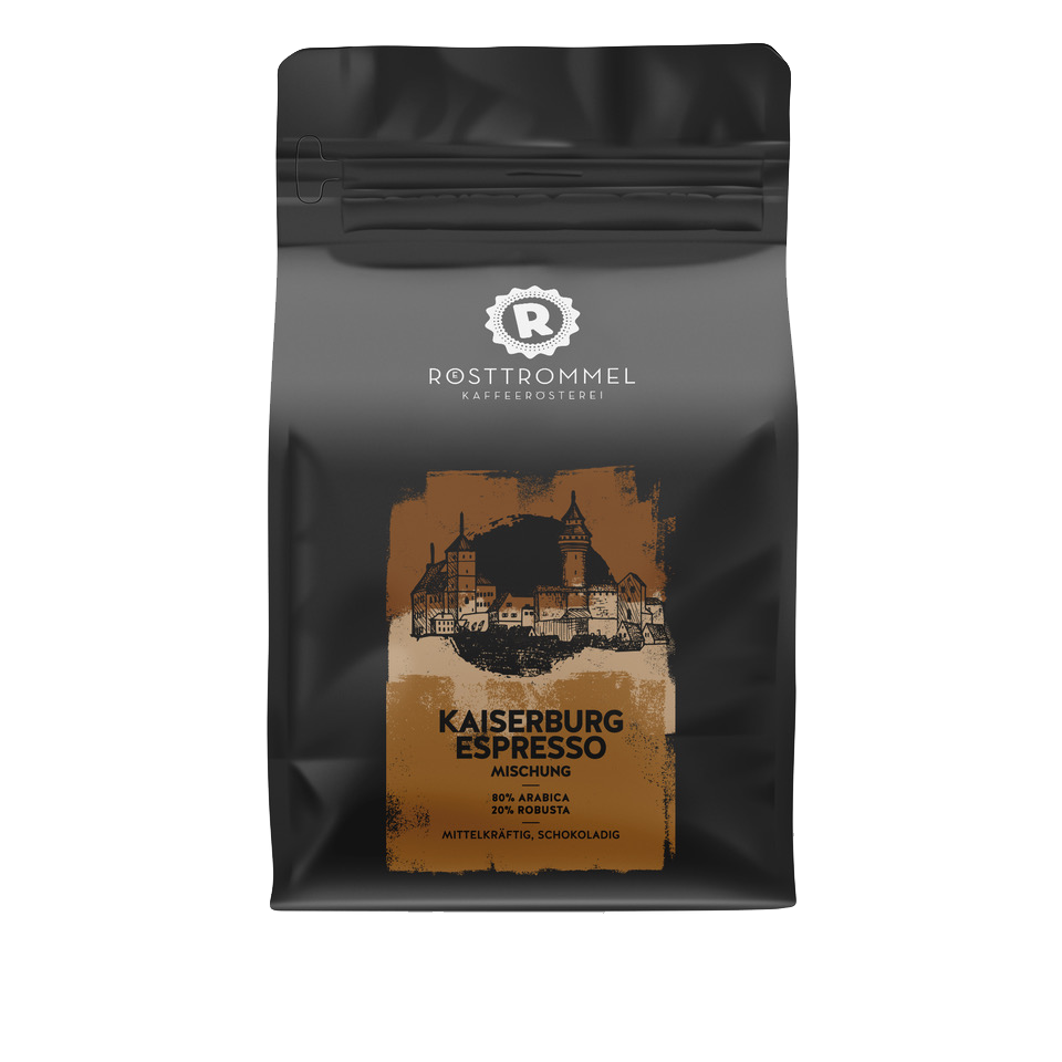 Rösttrommel Kaffeerösterei – Engroshandel Kaffebønner – Kaiserburg espresso hele bønner (1 kg)0
