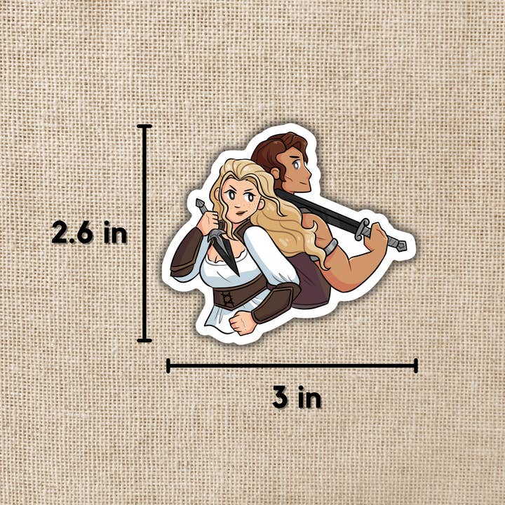 Kingdom of Threads - Wholesale Sticker - Sera and Nyktos Sticker | Flesh & Fire Jennifer Armentrout1