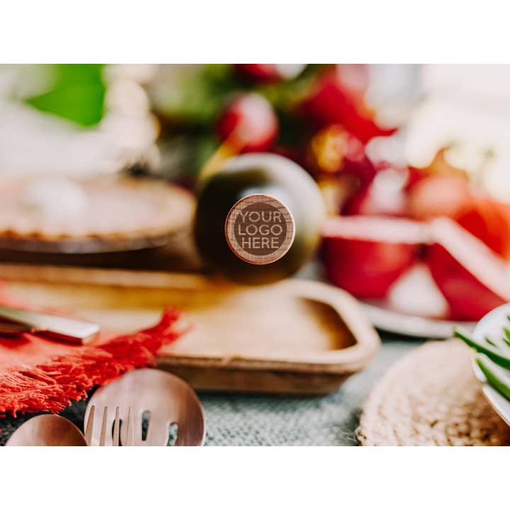 The Lillie Pad - Wholesale Wine Stopper - Custom Logo Engraved Wooden Wine Bottle Stoppers