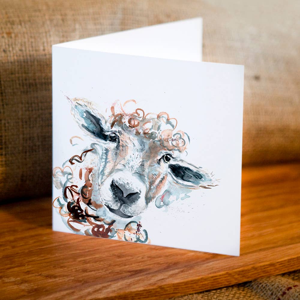 Kate Moby - Wholesale Everyday Greeting Card - Inky Sheep Blank Greeting Card4