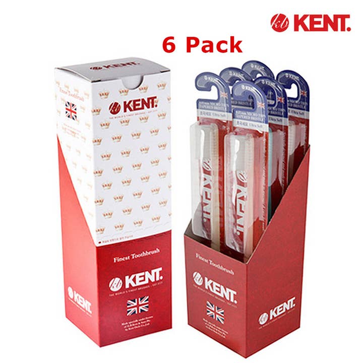 Kent Soft Toothbrush 6pk in 1BOX For Sensitive Gums & Teeth for wholesale by KPurity