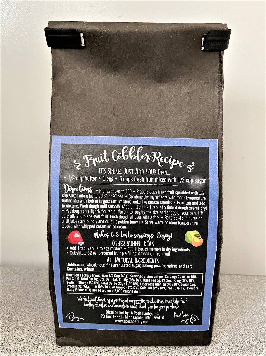 Kari Lee's Specialties - Wholesale Cake Mix - Fruit Cobbler Mix1