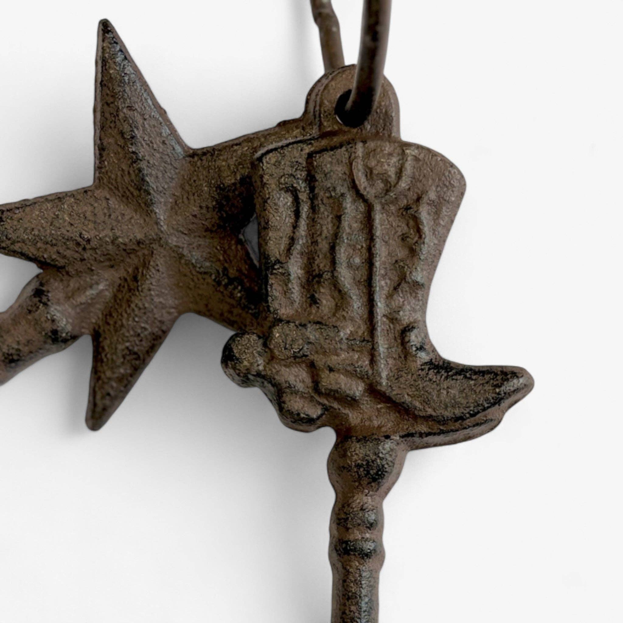 Iron & Blossom - Wholesale Decorative Tabletop Object - Intricate Cast Iron Antique Key Set with Ring, Rustic Home Decor Accents3