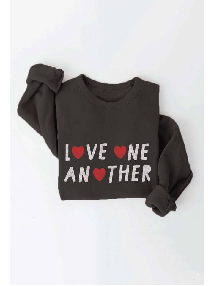 OAT COLLECTIVE - Wholesale Graphic Sweatshirt - Women's - LOVE ONE ANOTHER Graphic Sweatshirt